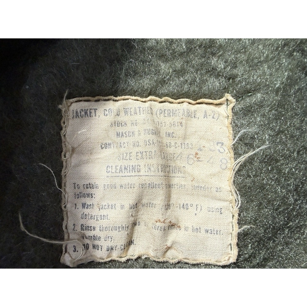 Vintage 60s A-2‎ Deck Jacket 1968 Size Medium Cold Weather Permeable Vietnam N-1 - Picture 3 of 14